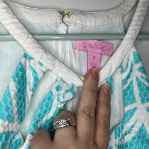 Lilly Pulitzer - Pearl Cut-Out Halter Shift Dress - Size 2 - Picture 4 of 11